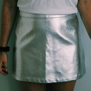 Silver Metallic Skirt